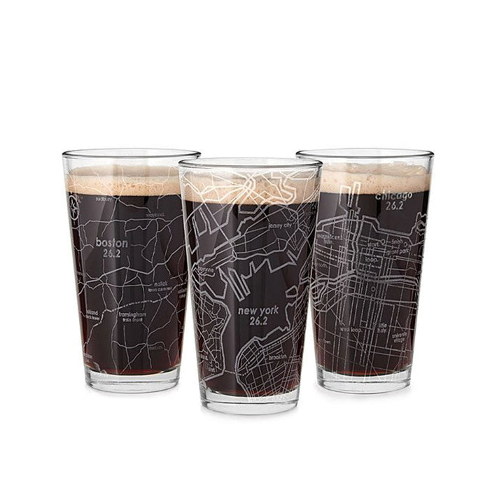 Marathon Print Pint Glass