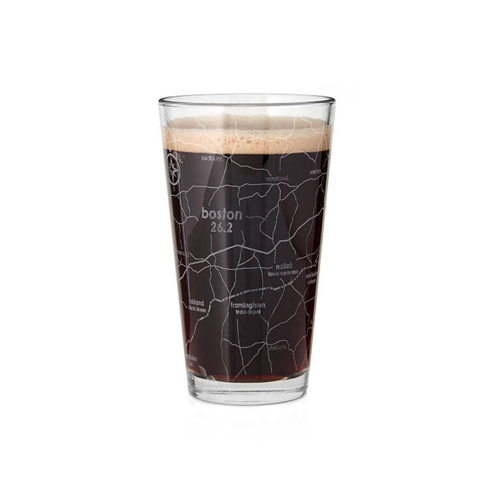 Marathon Print Pint Glass