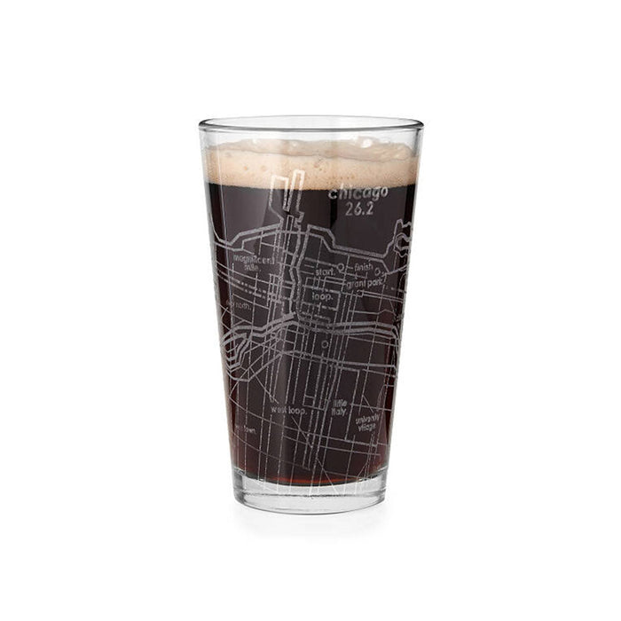 Marathon Print Pint Glass