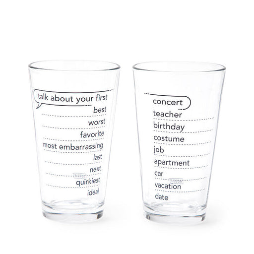 Conversation Pint Glasses