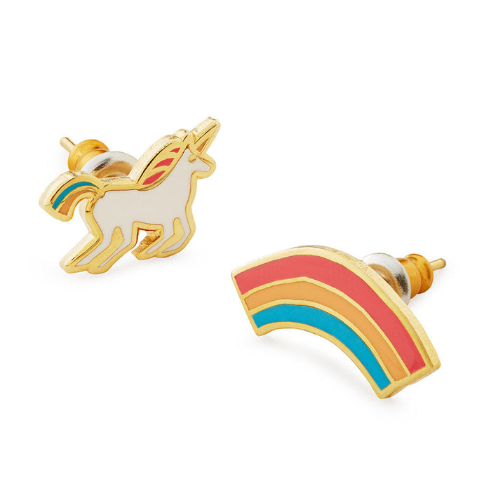 Unicorn & Rainbow Mismatched Earrings